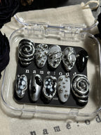 Chrome Puddles Nails