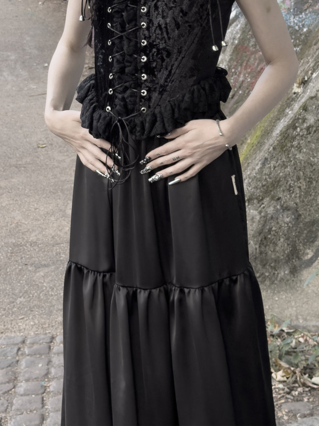 Satin Maxi-Skirt